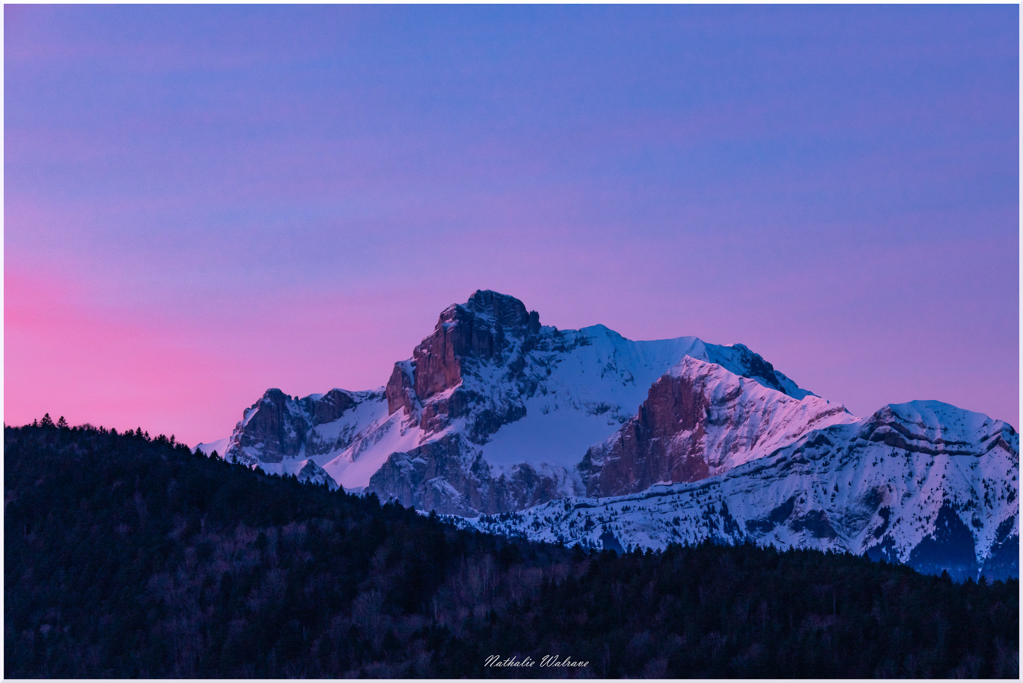 coucher de soleil dans le Vercors